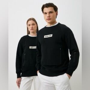 Defend Paris Black Cotton Box Crewneck Sweatshirt 🖤